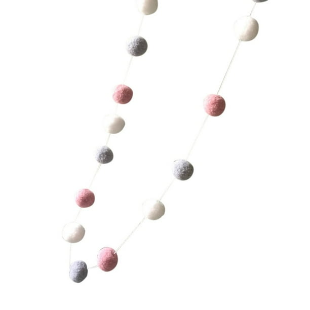 Wool Felt Ball Handmade Pom Pom Garland Nursery Kids Room Decor Hanging Ornament Wool Felt Ball Handmade Pom Pom Garland Nursery Kids Room Decor Hanging Ornament